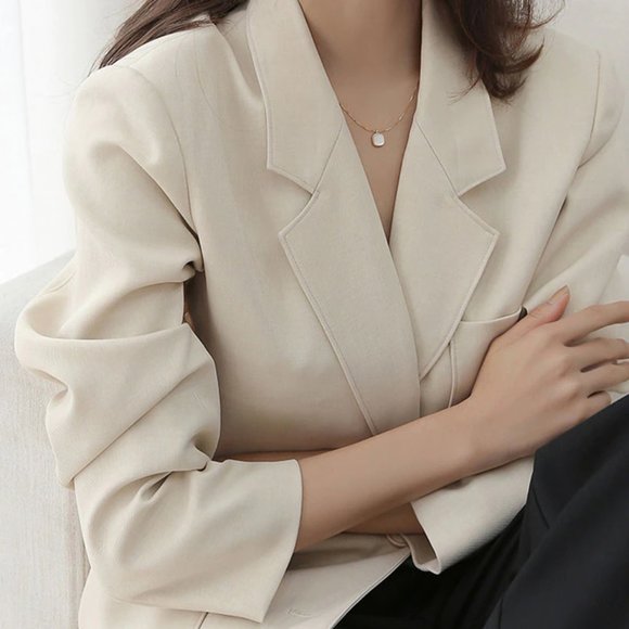 NEW Silver Gold Color Copper Square Fritillary Pendant Necklace - Picture 2 of 7